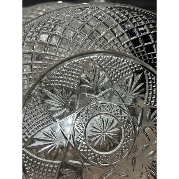 New 4 Cristal D'Arques-Durand Antique Clear 8” Luncheon Plates Vintage - Picture 6 of 15